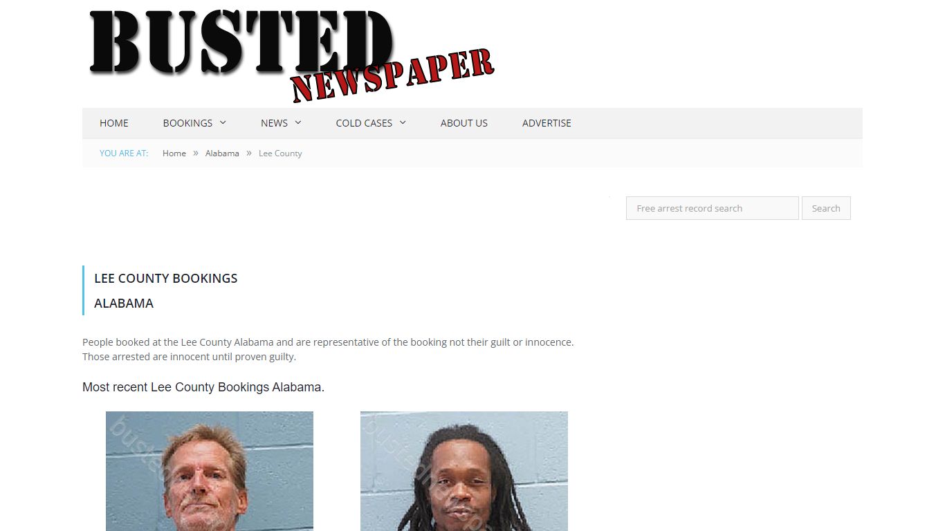 Lee County, AL Mugshots - BUSTEDNEWSPAPER.COM
