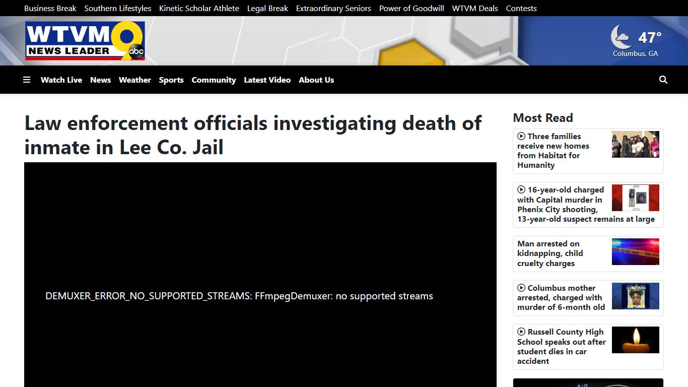 Law enforcement officials investigating death of inmate in Lee Co. Jail